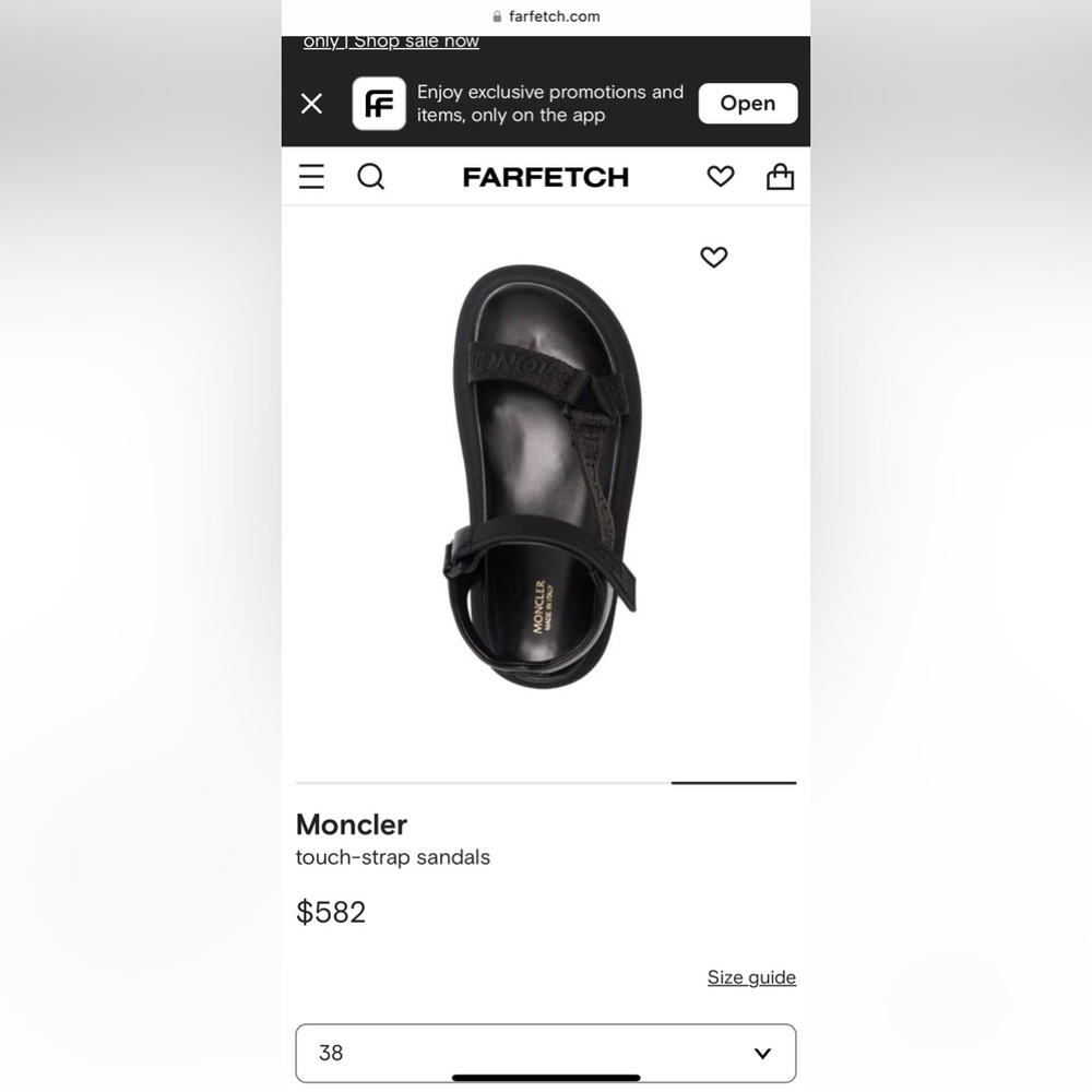 Moncler Touch-Strap Sandals - Picture 5 of 6